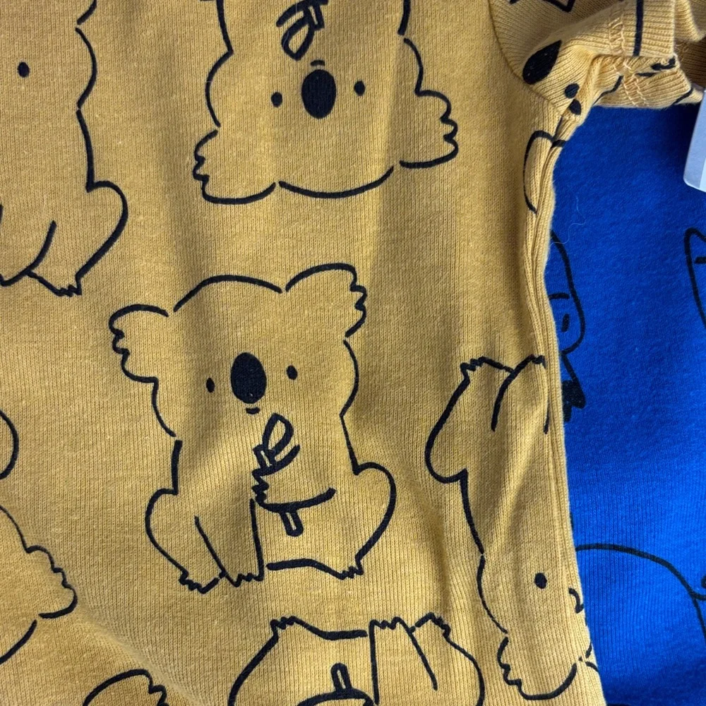 NWT 5 Piece Carter's Bodysuits Onesies Set - Teal, Blue, Mustard Koala Cow Pig